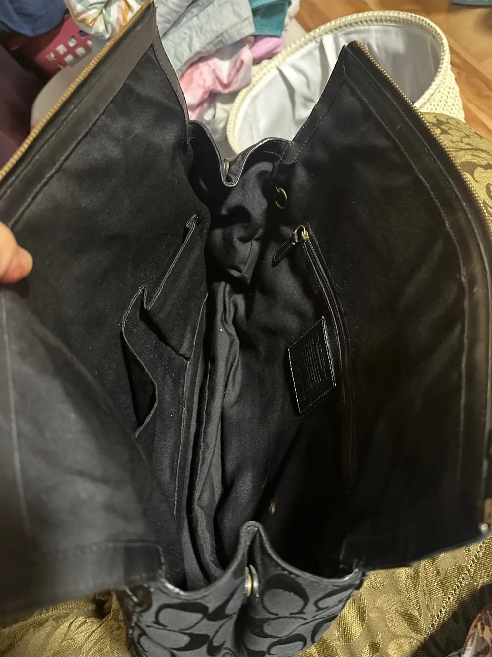 Coach black signature